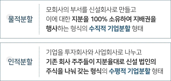 기업분할 유형